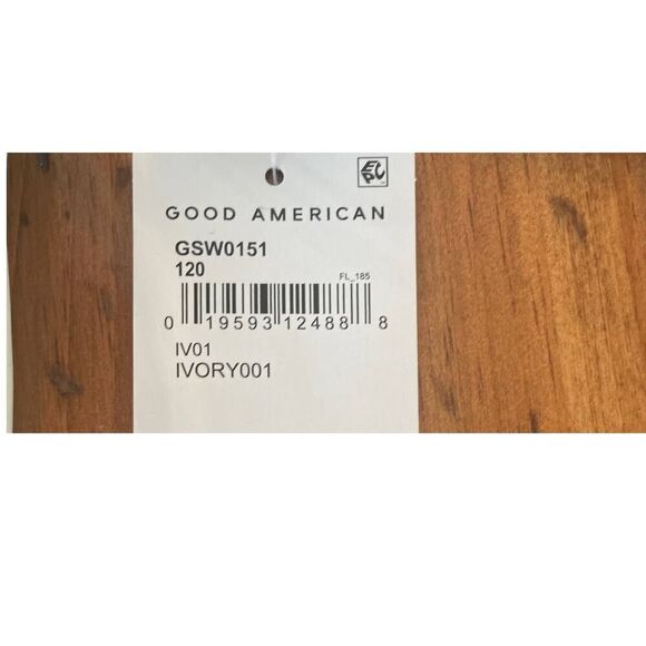 Good American Tiny Ties Bikini Bottoms XL Ivory Minimal Coverage Beach Swim - Picture 3 of 4